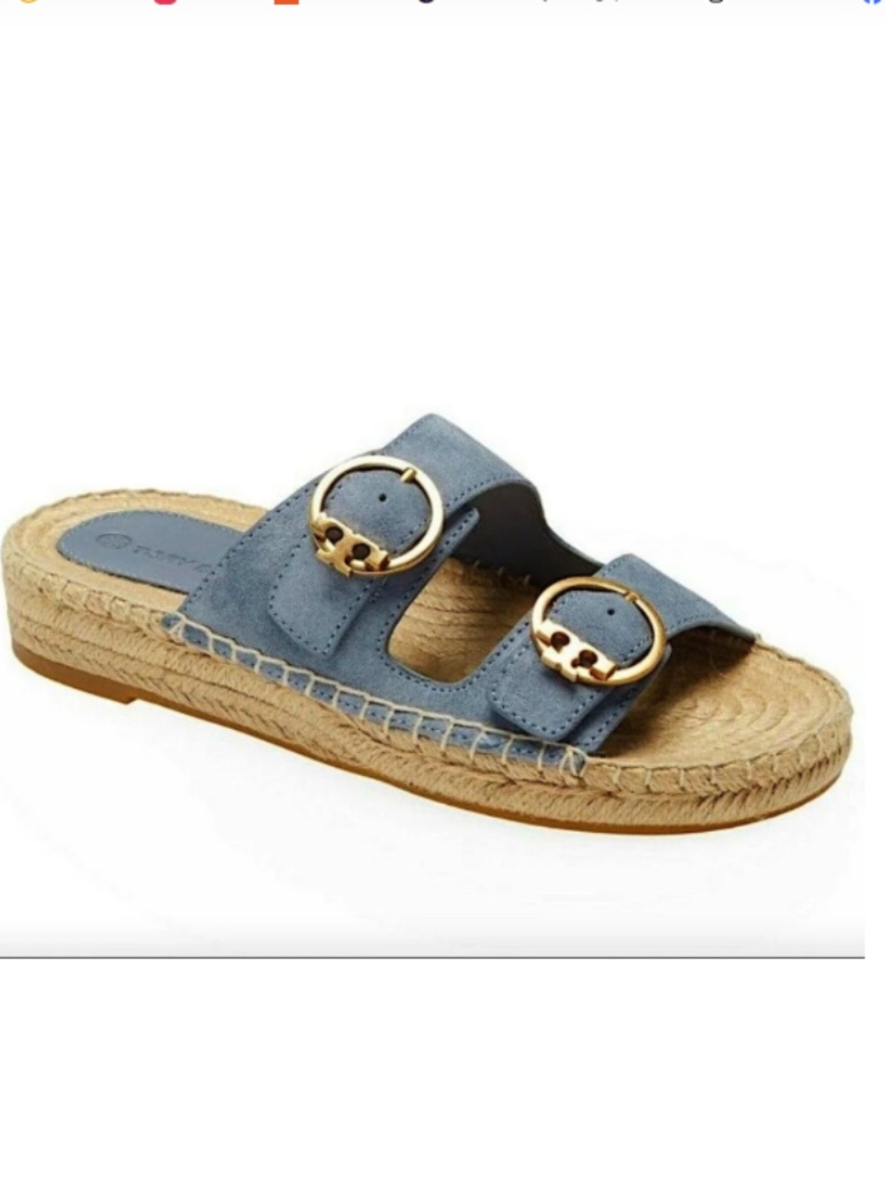 Tory Burch Women's Selby Espadrille Slide Sandals Suede leather